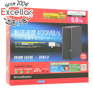 【中古】BUFFALO バッファロー 外付HDD DriveStation HD-GD8.0U3D 8.0TB 修理品 元箱あり [管理:1050022971]