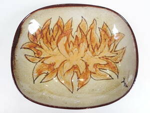 中古美品★CHELSEA POTTERY 英国 チェルシーポタリー 壁掛け 陶器 絵皿 165×140mm