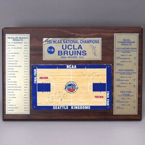 激レア 直筆サイン入り NCAA 1995年 Final Four UCLA 優勝記念ボード エド・オバノン ブルーインズ 大学バスケ USA NBA グッズ #100〇A439