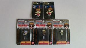 【未使用】☆ONE PIECE／イヤホンジャックアクセサリー×3個＋ピンバッジ×2個セット☆