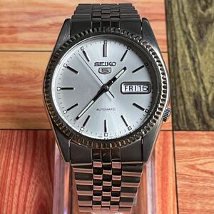 セイコー 腕時計 SEIKO5 automatic 自動巻き 7S26-0500 シルバー文字盤 裏スケルトン