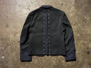 COMME des GARCONS HOMME PLUS 00AW センタースタッズショートジャケット 2000AW コムデギャルソン コーン ネイビー ドッキングロック期