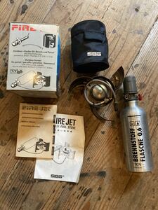 SIGG FIRE JET シグ ファイヤー ジェット 燃料ボトル付き 箱有り/ソロ キャンプ ツーリング 釣り 地震 災害 野営 コーヒー 渓流 登山 防災