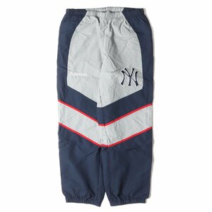 Supreme シュプリーム パンツ サイズ:M 21AW New York Yankees MLB ヤンキース ナイロン トラックパンツ Track Pant ネイビー グレー