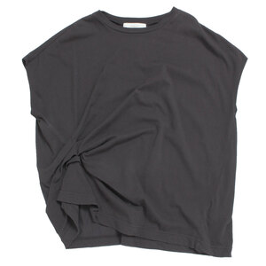 ◆B:MING by BEAMS アシンメトリー タックTシャツ 定価3,190円 フリーサイズ カーボン 93-04-0320-213 ビーミングバイビームス