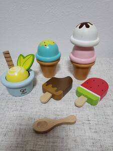 ハペ　Hape　アイスクリーム　積み木　つみき　知育玩具