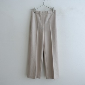 【未使用/定価3.8万】セオリー theory*SMOOTH JERSEY WIDE PULL ON FL PANTS*XSベージュウールニットパンツ(2-2410-223)【40K42】