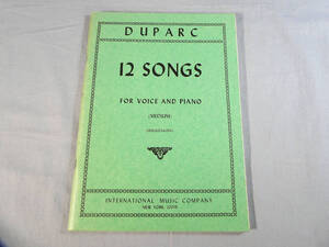 o) ヴォーカル、ピアノ デュパルク 12の歌曲集 中声[1]8038