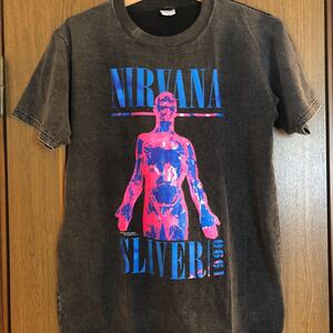 ニルヴァーナ Nirvana SILVER L バンドTシャツ ロックTシャツ ブラック