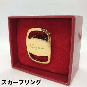 Ｓａｌｖａｔｏｒｅ Ｆｅｒｒａｇａｍｏ サルヴァトーレ フェラガモ スカーフリング ヴァラ金具 ３４－４０７９／０１ アクセサ/246