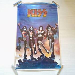 KISS Q③ 1976 初期 オリジナル ポスター 特殊加工 キッス メンバー グッズ