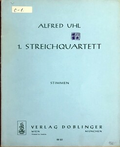 アルフレート・ウール 弦楽四重奏曲 (パート譜セット) 輸入楽譜 Alfred Uhl Streichquartett 洋書