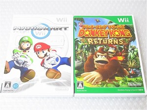 ■即決■Wii マリオカートWii + ドンキーコング リターンズ 2個セット Mario Kart Donkey Kong Nintendo