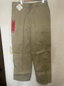 ディッキーズ ダブルニー 新品タグ付き W34L32 メキシコ製 カーキ　Dickies ワークパンツ