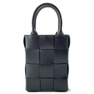 ボッテガヴェネタ ハンドバッグ カセット ミニ レザー 758055 BOTTEGA VENETA 2wayショルダーバッグ 黒 【安心保証】