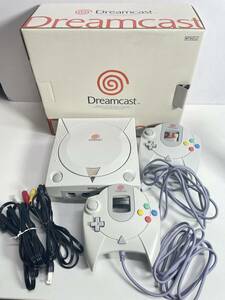 ★コレクター必見 本体のみ通電確認済 SEGA Dreamcast ドリームキャスト ゲーム コントローラー 電源ケーブル 三色端子 ソフト 箱付き M560