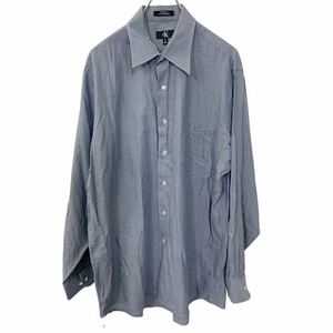 Calvin Klein 長袖シャツ XLサイズ カルバンクライン ビッグサイズ ネイビー 古着卸 アメリカ仕入 t2207-4243