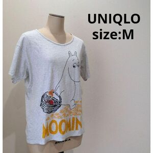 ユニクロ UNIQLO ムーミン プリント Ｔシャツ M レディース グレー