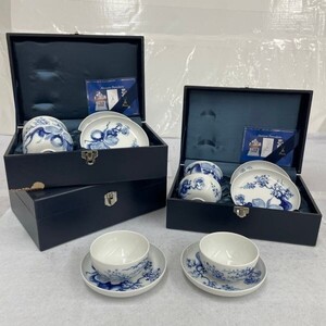 M709-O15-6899 Meissen マイセン ブルーオーキッド 湯呑 茶托 茶器 6客セット カップ＆ソーサー 24624/24613 食器 外箱付き まとめ ⑦