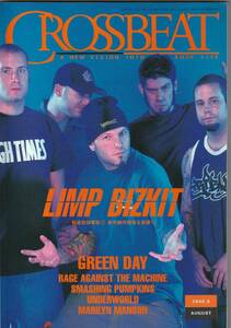 Limp Bizkit　表紙雑誌　Crossbeat (2000）　表紙 + 14ページ特集記事 + 広告　：　Green Day　Rage Against The Machine　Weezer　Mansun