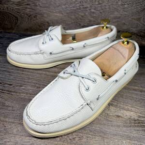 ◆SPERRY TOP-SIDER◆スペリートップサイダー 27.0cm（表記9M）デッキシューズ 白 ホワイト メンズ 革靴 靴 レザー 中古 宅急便 即決