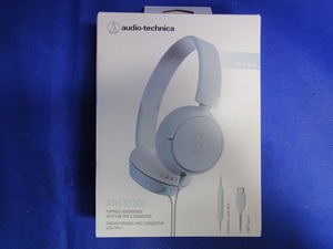 【未使用】 オーディオテクニカ audio-technica USB Type-C用有線ヘッドホン ATH-S120C ブルーグレー