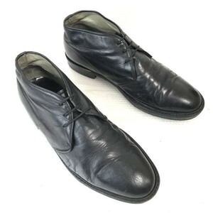 リーガル/REGAL Imperial Grade☆高級モデル/本革/グッドイヤー製法/チャッカブーツ【26.5E/細め/黒/BLACK】Shoes◎bE-188