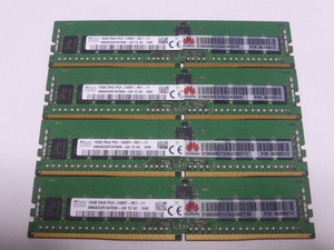 メモリ サーバーパソコン用 SK hynix DDR4-2400 (PC4-19200) ECC Registered 16GBx4枚 合計64GB 起動確認済です HMA82GR7AFR8N-UH⑤