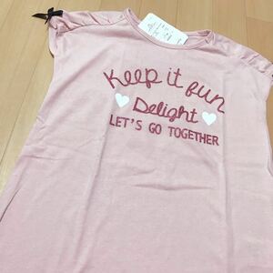 新品 130サイズ トップス tシャツ シャツ 未使用品 半袖 半そで ピンク か