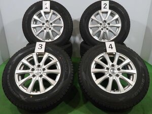 デリカD5 アウトランダー エクリプスクロス 等に 4本 社外 16インチ 6.5J+40 114.3 スタッドレス DUNLOP WINTERMAXX SJ8+ 2022年 215/70R16