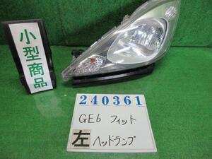 フィット DBA-GE6 左 ヘッド ランプ ライト ASSY G NH700M アラバスターシルバーメタリック スタンレー P6865 240361