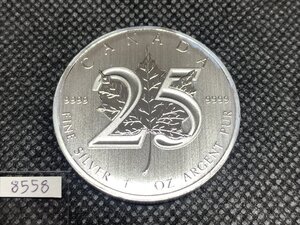 31.1グラム 2013年 (新品) カナダ 「メイプルリーフ銀貨 25年記念」純銀 1オンス 銀貨