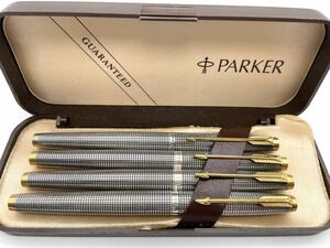 PARKER パーカー STERLING SILVER 万年筆 ペン先K14 4本セット
