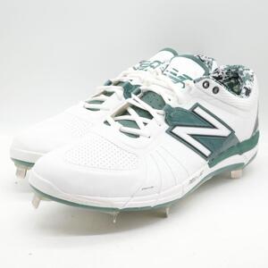 未使用 new balance ニューバランス 野球 スパイク トレーニングシューズ 34cm l3000OA2 ホワイト グリーン 新品 未使用 自宅保管品