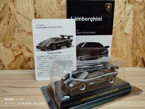 ■京商 1/64 ランボルギーニ 3 カウンタック LP500R ブラック 黒 黒ホイール 即決