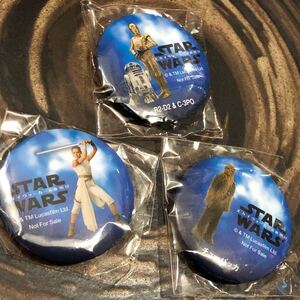 【即決/送料無料】STAR WARS スターウォーズ 缶マグネット 3種セット まとめ売り レイ チューバッカ R2-D2 ＆ C-3PO 非売品 ノベルティ