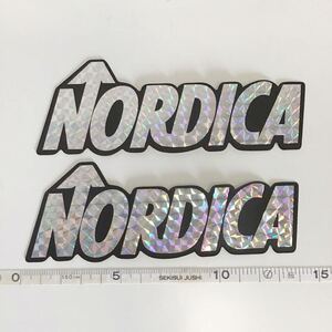 希少品★ノルディカ★ステッカー2枚セット★NORDICA★イタリア・スキー★ブラック×ミラー