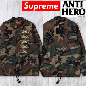 Supreme×ANTI HERO/シュプリーム×アンタイヒーロー/アンチヒーロー/Coaches Jacket/コーチジャケット/カモフラ/迷彩/刺繍アーチロゴ