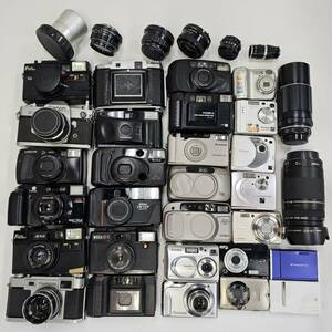 E065(10000)-637　カメラ・レンズまとめ　約10㎏　Canon　キャノン　FUJIFILM　フジフィルム　CASIO　カシオ　Nikon　ニコン　他　状態様々