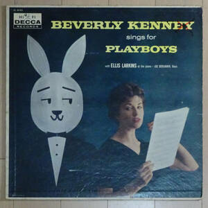 見本盤! US DECCA DL 8743 完全オリジナル Beverly Kenney Sings for Playboys 1st Pink/DGレーベル/Flat Edge