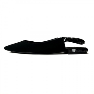 ドルチェアンドガッバーナ DOLCE&GABBANA サンダル 39 - 化学繊維×プラスチック 黒 レディース ビジュー 靴