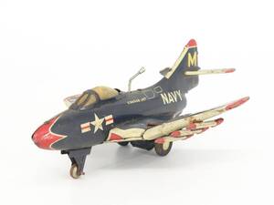 【蔵】希少 ヨネザワ製 飛行機 ＣＯＵＧＡＲ ＪＥＴ ＮＡＶＹ 玩具 昭和レトロ S816