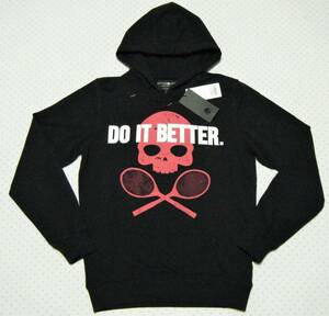 ハイドロゲン　HYDROGEN　DO IT BETTER HOODIE　カジュル&テニス用フッディ―ジャケット・パーカー　黒色　サイズ M　定価 26,180円