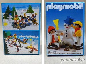 新品1984年 廃番レア ウィンター 3393 『雪だるまと子どもたち』 プレイモービル playmobil system ゲオブラ Geobra Winter Fun Snowman