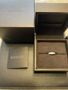 GUCCI グッチ ICON アイコン リング 18K 18金 WG size 10 K18WG ホワイトゴールド WHHTE GOLD 中古 USED