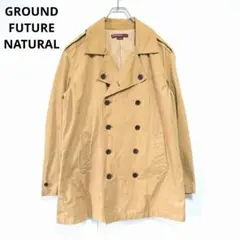 GROUND FUTURE NATURAL　M　トレンチコート　ベージュ　綿