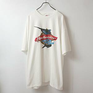 90s Budweiser バドワイザー ヘインズ カジキ プリント Tシャツ 古着 used