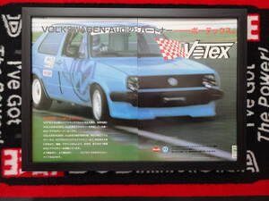 ★☆VW GOLF VOLKSWAGEN VOTEX フォルクスワーゲン　ボーテックス　2　A3 当時物　広告　切抜き　雑誌　ポスター☆★