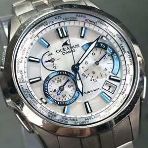 美品 CASIO カシオ OCEANUS オシアナス マンタ 腕時計 OCW-S1400PW-7A 電波ソーラー タフソーラー チタン マルチバンド6 保証書 動作確認済