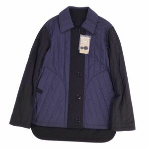 未使用 バーバリー BURBERRY ジャケット リバーシブル 中綿入り コットン アウター レディース 36 ブラック/ネイビー cg11ot-rm10f07401